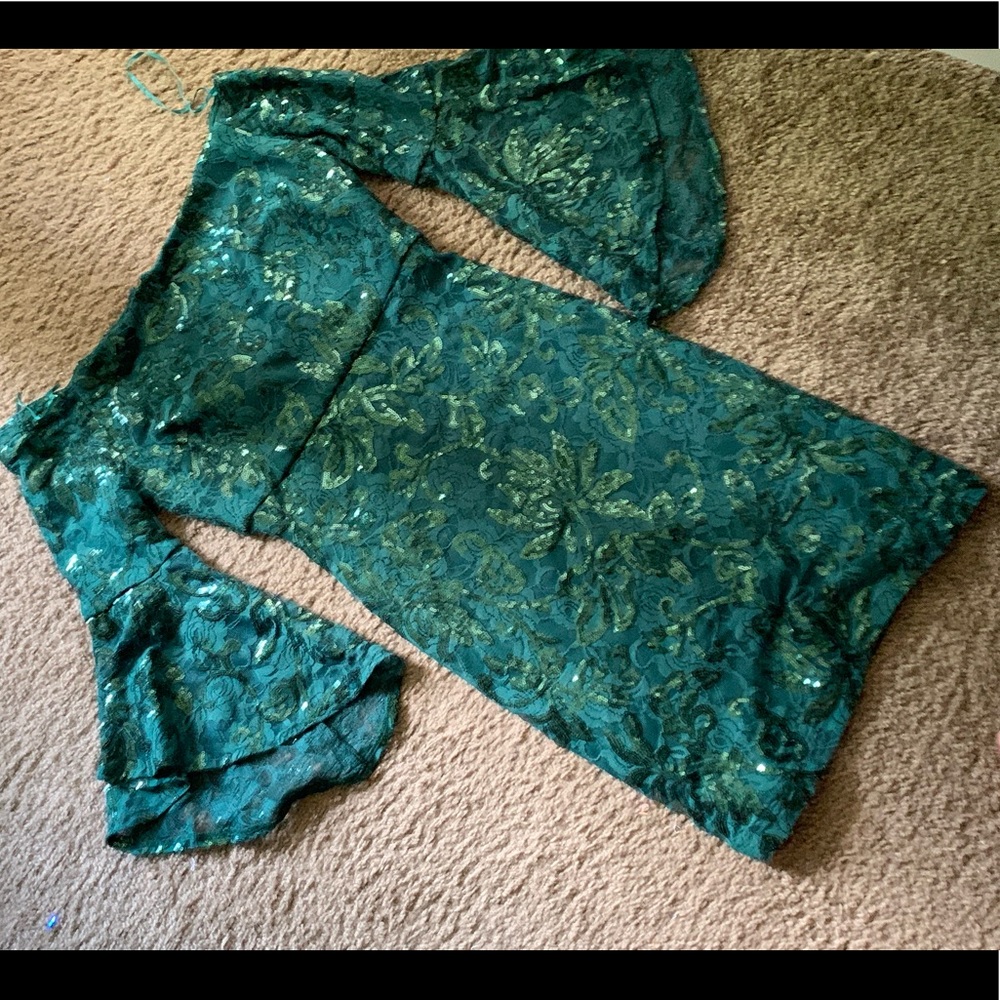 Emerald green sequence dress